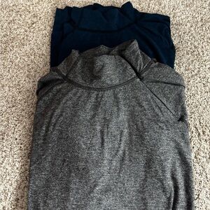 Pair of GAP Heather Gray and blue Brushed Tech Jersey